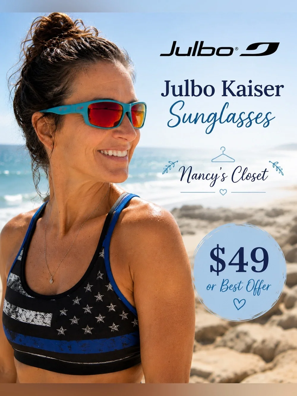 Julbo Kaiser J448 Turquoise Mirrored Sport Sunglasses